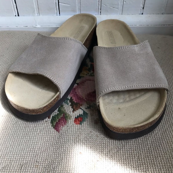 🌟HP🌟 Lands End Leather Slip-on Sandals Size 7 - Picture 5 of 6